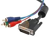 Premium DVI-I to 3 RCA Component RGB Cable - 6 FT / 2m for Sony PS3 Ultra Series