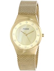 Pulsar Womens PH8056 Analog Display Japanese Quartz Gold Watch