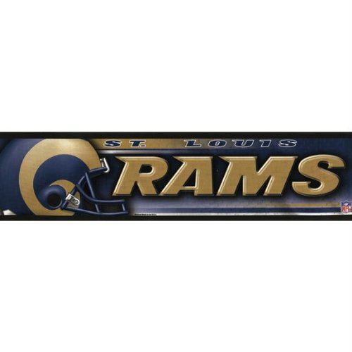 St Louis Rams - Helmet & Name Bumper Sticker