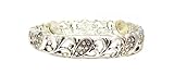 Just Give Me Jewels Oxidized Silvertone Stackable Stretch Bracelet with Filigree Scroll Detail