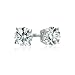 18k White Gold, Round, Diamond 4-Prong Stud Earrings (1/3 cttw, H-I Color, SI1-SI2 Clarity)