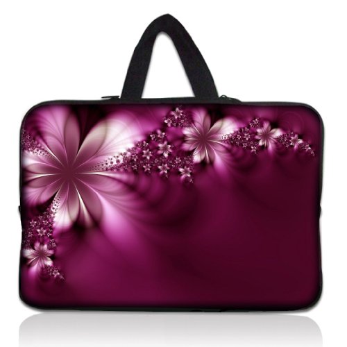 Fashion design Purple and flower 9.7" 10" 10.1" 10.2" inch Neoprene Laptop Netbook Tablet Case Neoprene Sleeve Carrying bag with Hide Handle For apple iPad 2 3 4/Asus EeePC 10 transformer/Acer Aspire one/Dell inspiron mini/Samsung N145/Toshiba/Kindle DX/Lenovo S205/HP Touchpad Mini 210