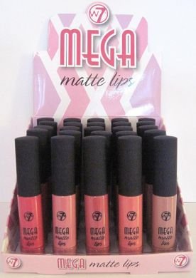 W7 Mega Matte Lipglosses (Danger Red,Evening Pink, Dusty Pink, Peach And Nude) 5 Lipglosses For £7.99