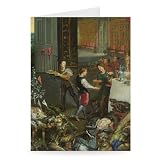 Allegory of Taste, detail of servers.. - Greeting Card (Pack of 2) - 7x5 inch - Art247 - Standard Size - Pack Of 2