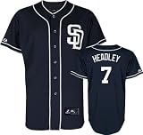 Chase Headley Jersey: Adult Majestic Alternate Navy Replica San Diego Padres Jersey