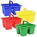 Back to School Elementary Middle High Junior School Classroom Teacher Supplies Colorful Plastic with Handles Craft Caddies (Pack of 3) Assorted colors