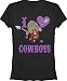 Search : Looney Tunes Yosemite Sam I Heart Love Cowboys Black Juniors/Ladies T-shirt Tee