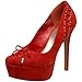 Jessica Simpson Women's Wallin Platform Pump,Majestic Red,8.5 M US