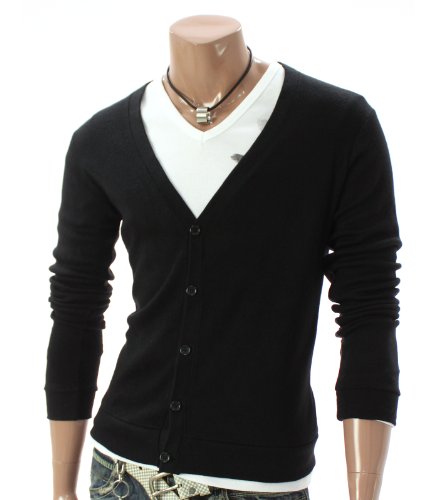 Produkt-Bild: Herren Strickjacke V-Ausschnitt Cardigan (005D)