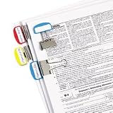 Esselte 51052 Binder Label Clips, 1/2, 6/PK, Primary Colors