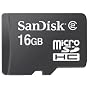 SanDisk 16 GB Class 2 microSDHC Flash Memory Card SDSDQ-016G (Bulk Packaging)