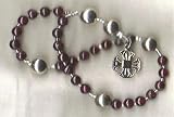 Anglican Rosary of Garnet with Canterbury Cross