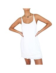 Sexy Summer Scoop Neck Spaghetti Strap Cotton Backless Lace Mini Dress 