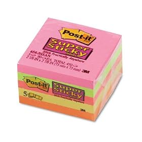 Self-Stick Super Stick Pad Neon(2-pk.) by