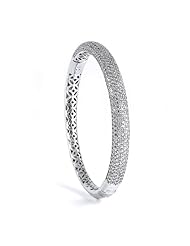 Sterling Silver Cubic Zirconium Bangle