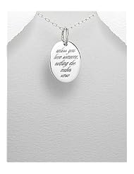 Message Pendant Necklace In 92.5 Sterling Silver