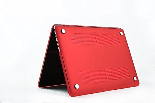HYAIT 3-in-1 Ultra Slim Matt Hard Case + Keyboard Cover + Anti-dust Plugs For 13-inch Model A1425 / A1502 MacBook Pro (with 13.3-inch Retina Display) - Red