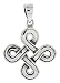 Sterling Silver Celtic Knot Pendant 1 1/8 (28mm) With a thin 18 Silver Box Chain