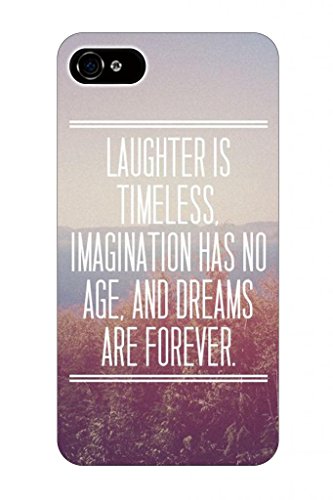 Laughter is timeless imagination has no age, and dreams are forever bible quote christian verses pattern theme printing protective cover protetor sleeve case for apple iphone 4 4G 4G