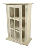 Wall Cabinet Glass Front Antique White