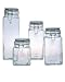 Amici Cresta Quadra Glass Storage Jars with Ceramic Lids, Set of 4