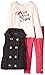 Calvin Klein Little Girls' Black Quilted Vest with Tee and Pants