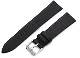 Hadley-Roma Women's LSL978RA 180 18-mm Black Satin Grained Leather Watch Strap