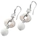Fossil Damen-Ohrringe White Vintage Edelstahl Holz Muschel Weiss 4,4 Cm…