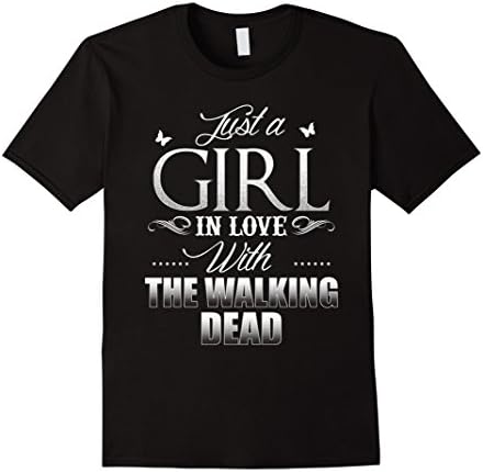 Men's DEA-D JUST A GI-RL IN LOVE WI-TH THE WALK-ING t-shirt XL Black