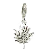 Les Poulettes Jewels - Sterling Silver Charms - Maple Tree Lucky Leaf - with Lobster Clasp