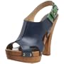 FRYE Women's Dara Slingback Sandal,Navy,8 M US