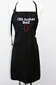 Black Embroidered Apron "100% Kosher Beef" with Arrow