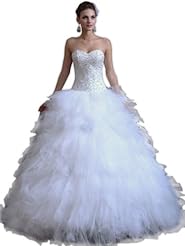Tulle Sweetheart Fitted    Ball Gown  Dress With Ruffles