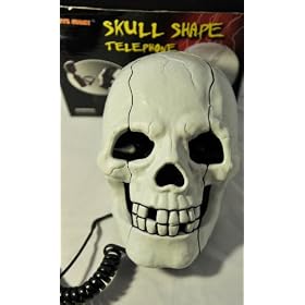 Fearful Skull Shape Novelty Telephone Flashing Phone