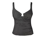 Miraclesuit Swimsuit, Escape Polka Dot Underwire Tankini Top Black/ White 8