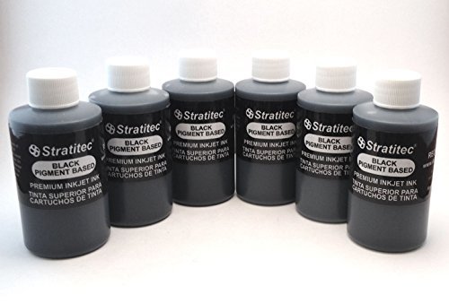 Black Pigmented Ink Refill Six 85ml Bottles (18oz Total)
