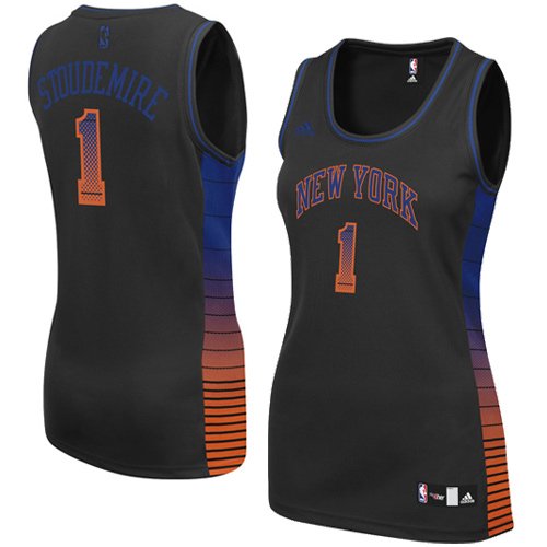 adidas Amar'e Stoudemire New York Knicks Women's Vibe Jersey - Black (Small)