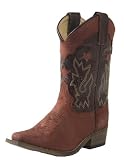 Double-H Boots Burgundy Kds Sqrtoe Bt - 2D