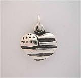 Silver Heart * USA CHARM * American Flag