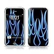 Blue Neon Flames Design Protective Skin Decal Sticker for Apple iPhone (2G)1st Generation