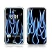 Blue Neon Flames Design Protective Skin Decal Sticker for Apple iPhone (2G)1st Generation