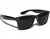 LUNETTES DE SOLEIL STYLE WAYFARER RETRO VINTAGE 80's MONTURE NOIR VERRE NOIR FASHION TENDANCE