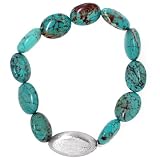 Sterling Silver Turquoise Stretch Bracelet