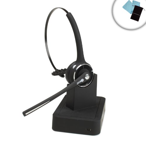 Lightweight Noise Cancelling Bluetooth Headset for Bluetooth-Enabled Laptops , Netbooks , Ultrabooks and Desktops, Includes Microfiber Cloth and Accessory Bag