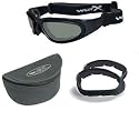 Wiley-X SG-1 Sunglasses Goggles with Smoke and Clear Interchangeable 2 Lens Set Plus Nylon Zip Case