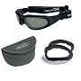 Wiley-X SG-1 Sunglasses Goggles with Smoke and Clear Interchangeable 2 Lens Set Plus Nylon Zip Case