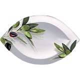 Paperproducts Design Italian Olive Serving Dish, 13.75 by 8-Inch Oval