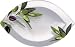 Paperproducts Design Italian Olive Serving Dish, 13.75 by 8-Inch Oval