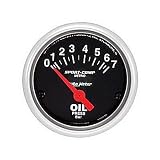 Auto Meter 3327 Sport-Compact Short Sweep Electric Oil Pressure Gauge by Auto Meter