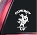 Cowboy Up Bull Rider Rodeo Vinyl Decal Sticker - White